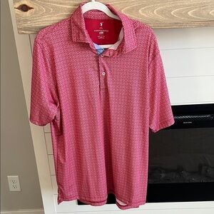 Fairway & Greene Patterned Polo Shirt in Red